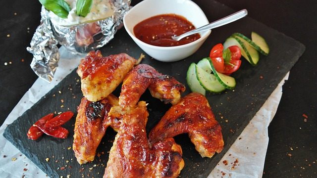 Spicy and sweet chicken wings